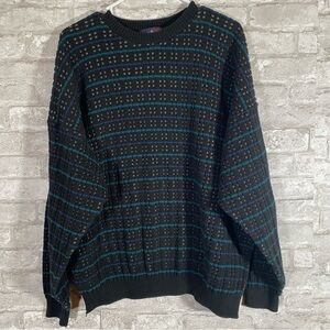 Vintage funky grunge grandpa Crewneck Sweater men’s large USA made 100% cotton